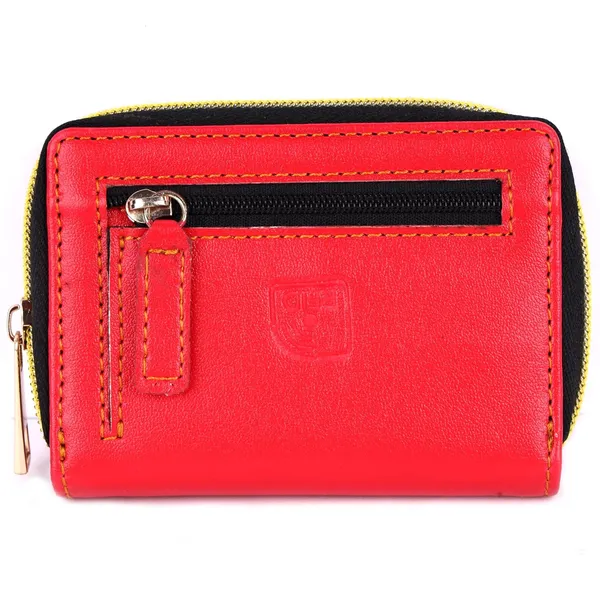 Red_Faux_Leather_Zipper_Card_Holder_For_Unisex