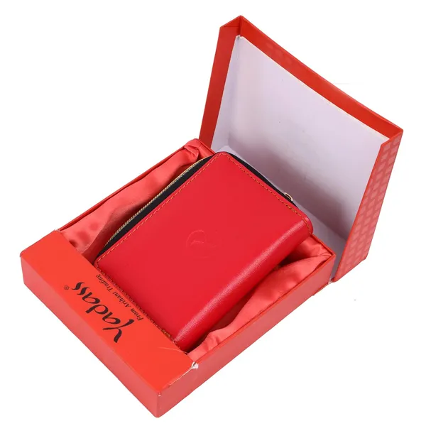 Red_Faux_Leather_Zipper_Card_Holder_For_Unisex