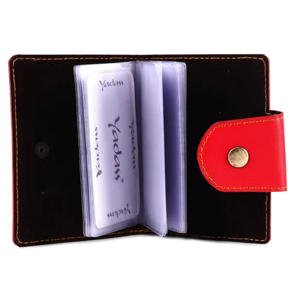 Red_Faux_Leather_Zipper_Card_Holder_For_Unisex