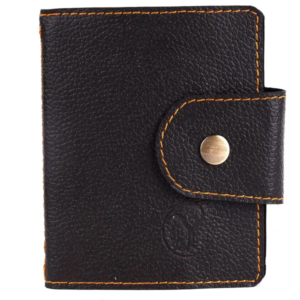 Coffee_Brown_Faux_Leather_Zipper_Card_Holder_For_Unisex