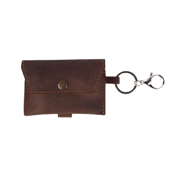 Brown_Faux_Leather_Zipper_Earbud_Case_For_Adults
