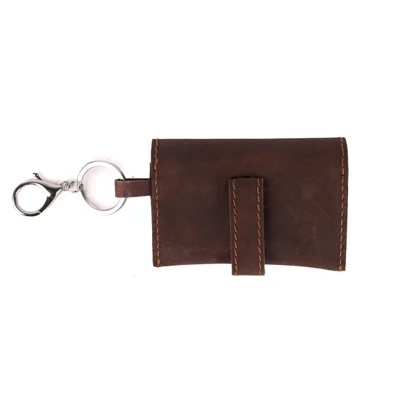 Brown_Faux_Leather_Zipper_Earbud_Case_For_Adults