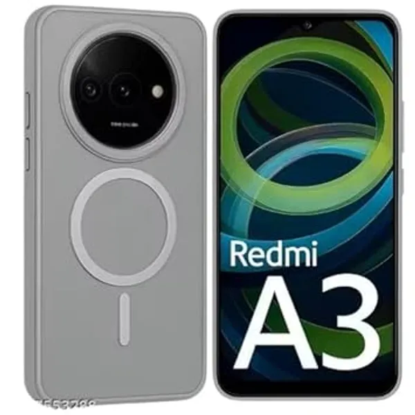 Grey_Tpu_Rubber_Back_Cover_For_Redmi_A3X/A3/Poco_C61