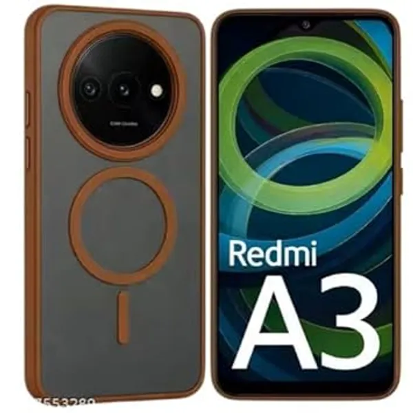 Brown_Tpu_Rubber_Back_Cover_For_Redmi_A3X/A3/Poco_C61