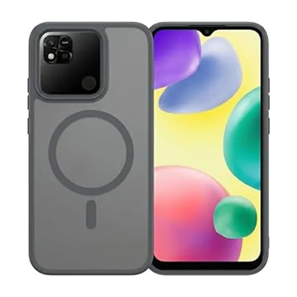Grey_Tpu_Rubber_Back_Cover_For_Redmi_9C/10A/Poco_C31