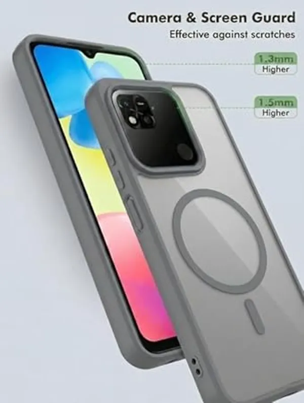 Grey_Tpu_Rubber_Back_Cover_For_Redmi_9C/10A/Poco_C31