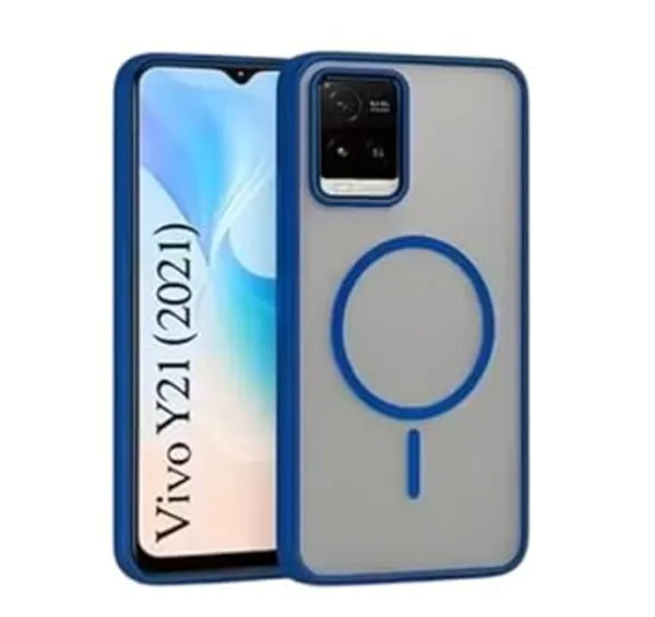 Blue_Tpu_Rubber_Back_Cover_For_Vivo_Y21/Y33S