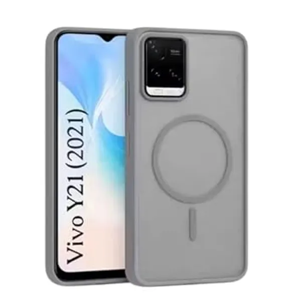 Grey_Tpu_Rubber_Back_Cover_For_Vivo_Y21/Y33S