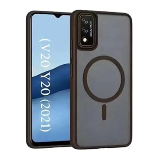 Brown_Tpu_Rubber_Back_Cover_For_Vivo_Y20/Y20S