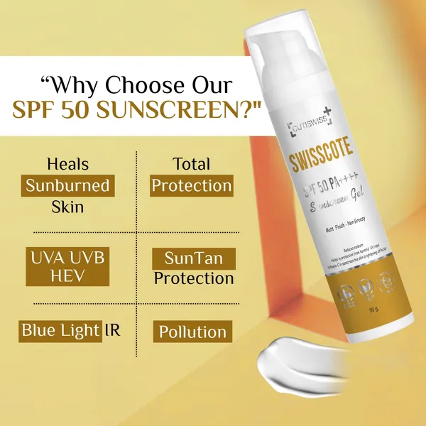 Swisscote_Spf_50_PA_++++_Sunscreen_Gel_|_Enriched_With_Vitamin_C_|_Lightweight,_Gel-Based_Formula_To_Provide_Broad-Spectrum_Protection_Against_Harmful_Uv_Rays_|_50Gm