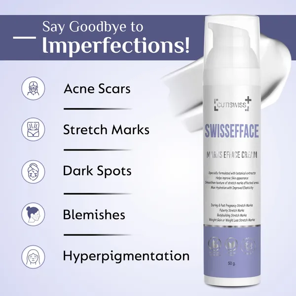 Swissefface_Marks_Removal_Cream_|_Enriched_With_Almond_Oil,_Hyaluronic_Acid,_Allantoin,_And_Centella_Asiatica_Extract,_To_Target_&_Fade_Dark_Spots_&_Marks,_Improve_Skin_Texture,_&_Enhance_Overall_Skin_Health_|_50Gm