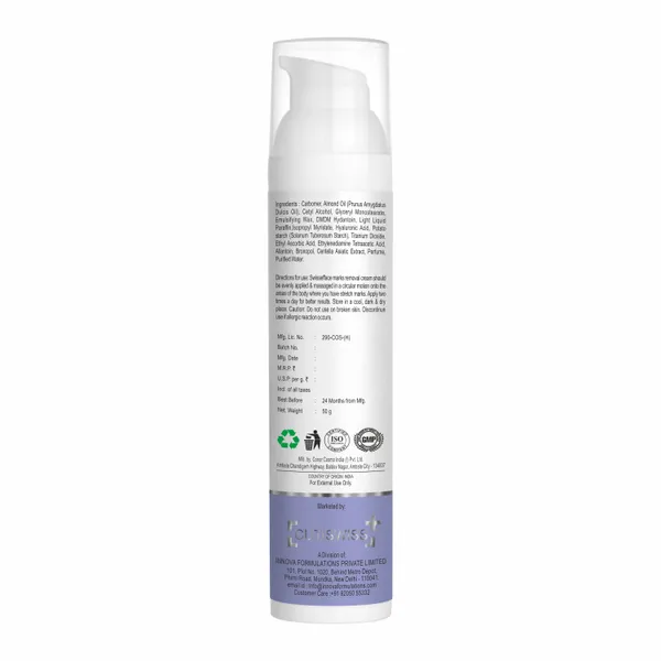 Swissefface_Marks_Removal_Cream_|_Enriched_With_Almond_Oil,_Hyaluronic_Acid,_Allantoin,_And_Centella_Asiatica_Extract,_To_Target_&_Fade_Dark_Spots_&_Marks,_Improve_Skin_Texture,_&_Enhance_Overall_Skin_Health_|_50Gm