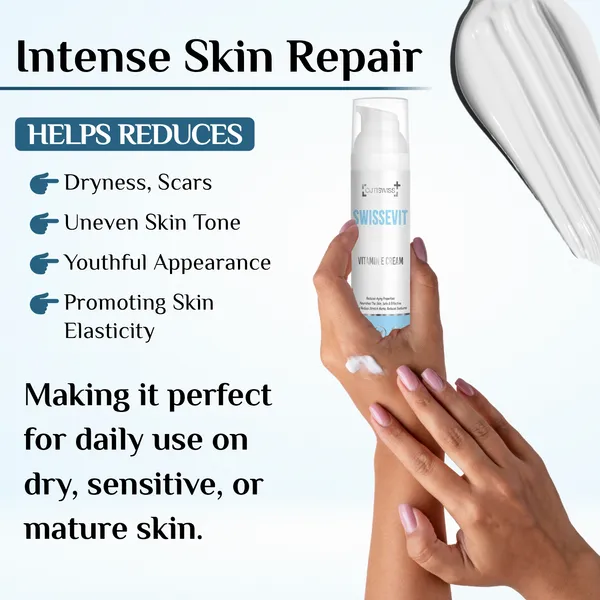 Swissevit_Vitamin_E_Cream_|_With_Goodness_Of_Almond_Oil,_Soya_Oil,_Hyaluronic_Acid,_Ethyl_Ascorbic_Acid,_Allantoin,_&_Vitamin_E_|_Comprehensive_Skin_Nourishment,_Hydration,_And_Repair_For_Soft,_Smooth,_And_Radiant_Skin_|_Rejuvenate_Skin_|_50Gm