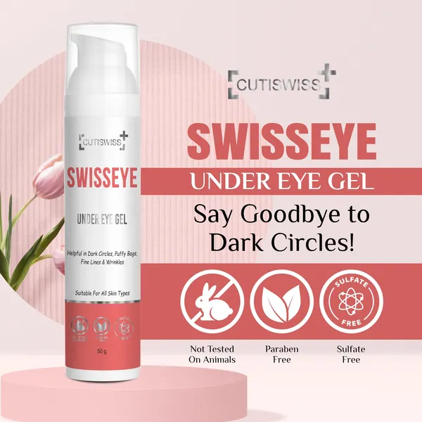 Swisseye_-_Under_Eye_Gel_|_Enriched_With_Glycerin,_Almond_Oil_&_Soya_Oil_|_Targets_Under-Eye_Puffiness,_Dark_Circles,_And_Dryness_|_Lightweight,_Non-Greasy_Gel_To_Rejuvenates_And_Hydrate_Delicate_Under-Eye_Area_For_A_Refreshed_And_Youthful_Look_|_50Gm