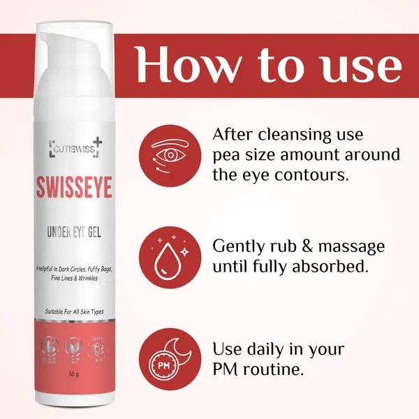 Swisseye_-_Under_Eye_Gel_|_Enriched_With_Glycerin,_Almond_Oil_&_Soya_Oil_|_Targets_Under-Eye_Puffiness,_Dark_Circles,_And_Dryness_|_Lightweight,_Non-Greasy_Gel_To_Rejuvenates_And_Hydrate_Delicate_Under-Eye_Area_For_A_Refreshed_And_Youthful_Look_|_50Gm