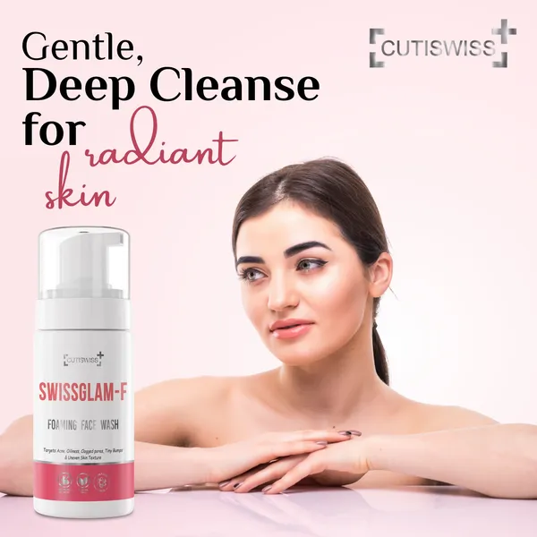 Swissglam_F_Foaming_Face_Wash_|_Designed_To_Purify,_Exfoliate,_And_Rejuvenate_Skin_|_Best_For_Acne_Treatment_|_For_Oily,_Acne-Prone_&_Combination_Skin_Types_|_Enriched_With_Salicylic_Acid,_Glycolic_Acid,_Aloe_Vera_Extract,_Golden_Dust_And_Glutathione_|_100Ml