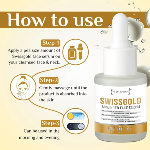 Swissgold_Advanced_Face_Serum_|_A_Premium,_Advanced_Serum_To_Brighten,_Hydrate,_And_Rejuvenate_Skin_|_An_Innovative_Blend_Of_Vitamin_C,_Niacinamide,_Alpha-Arbutin,_Hyaluronic_Acid,_Centella_Asiatica_Extract_&Glycyrrhiza_Glabra_Root_Extract_|_Targets_Dullness,_Uneven_Tone,_Hyperpigmentation,_And_Fine_Lines_For_A_Brighter,_Smoother,_And_More_Radiant_Skin_|_30Ml