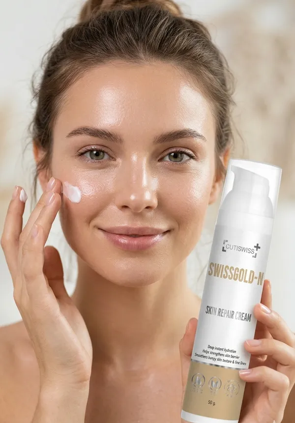 Swissgold-N_|_Skin_Repair_Cream_With_Glutathione,_Vitamin_A,_Vitamin_E,_Vitamin_C,_Glycerine,_Lactic_Acid,_Niacinamide_&_Glycine_Soja_Oil_|_Designed_To_Repair,_Nourish,_And_Rejuvenate_Skin_|_Helps_In_Skin_Concerns_Including_Dryness,_Dullness,_Pigmentation,_And_Premature_Aging_|_Skin_Repair_Cream_50Gm