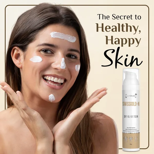 Swissgold-N_|_Skin_Repair_Cream_With_Glutathione,_Vitamin_A,_Vitamin_E,_Vitamin_C,_Glycerine,_Lactic_Acid,_Niacinamide_&_Glycine_Soja_Oil_|_Designed_To_Repair,_Nourish,_And_Rejuvenate_Skin_|_Helps_In_Skin_Concerns_Including_Dryness,_Dullness,_Pigmentation,_And_Premature_Aging_|_Skin_Repair_Cream_50Gm