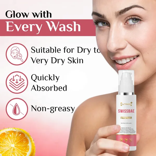 Swissbae_Facewash_|_Premium_Korean_Skincare_Product_Formulated_With_Active_Ingredients_Like_Snail_Mucin,_Rice_Water,_Vitamin_C,_Niacinamide,_Hyaluronic_Acid,_Aloe_Vera_Extract,_And_Allantoin_|_Provides_Deep_Cleansing,_Hydration,_Brightening_&_Youthful_Skin_Benefits_|_Added_Advantages_Of_Soothing_&_Calming_Irritated_Skin_|_100Ml