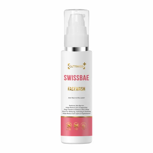 Swissbae_Facewash_|_Premium_Korean_Skincare_Product_Formulated_With_Active_Ingredients_Like_Snail_Mucin,_Rice_Water,_Vitamin_C,_Niacinamide,_Hyaluronic_Acid,_Aloe_Vera_Extract,_And_Allantoin_|_Provides_Deep_Cleansing,_Hydration,_Brightening_&_Youthful_Skin_Benefits_|_Added_Advantages_Of_Soothing_&_Calming_Irritated_Skin_|_100Ml