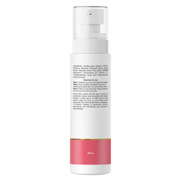 Swissbae_Toner_|_Premium_Korean_Skincare_Product_Formulated_With_Powerful_Ingredients_Like_Snail_Mucin,_Rice_Water,_Vitamin_C,_Niacinamide_&_Hyaluronic_Acid_|_Hydrates,_Brightens_&_Exfoliates_Skin_|_Provides_Soothing_&_Youthful_Benefits_|_Improves_Overall_Skin_Texture,_Leaving_It_Smooth,_Radiant_&_Healthy_|_100_Ml