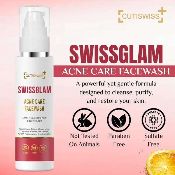 Swissglam_Acne_Care_Facewash_|_Contains_Ingredients_Like_Aloe_Vera_Extract,_Chamomile_Extract,_Papaya_Extract,_Green_Tea_Extract,_Salicylic_Acid,_Benzoyl_Peroxide,_Cucumber_Extract,_Allantoin_&_Vitamin_E_|_Designed_To_Combat_Acne_While_Providing_Additional_Skincare_Benefits_|_For_Smooth,_Radiant_&_Healthy_Skin_|_100Ml