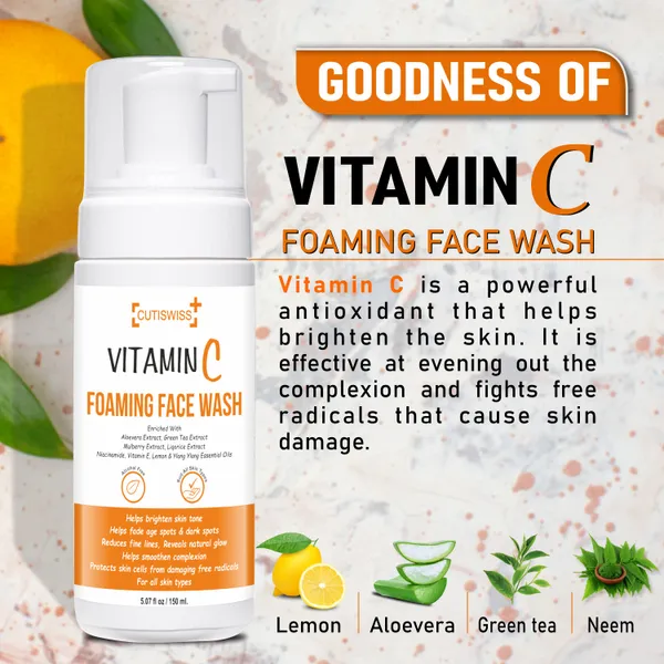 Vitamin_C_Foaming_Face_Wash_|_Enriched_With_Aloe_Vera_Extract,_Green_Tea_Extract,_Mulberry_Extract,_Liquorice_Extract,_Niacinamide,_Vitamin_E,_Lemon_Essential_Oil,_Ylang_Ylang_Essential_Oil,_Neem_Extract,_And_D-Panthenol_|_Designed_To_Provide_Deep_Cleanse,_Nourishment_&_Revitalizing_Skin_Combines_Potent_Antioxidants,_Hydrating_Agents_&_Soothing_Ingredients_To_Promote_Healthy_&_Glowing_Skin_150_Ml