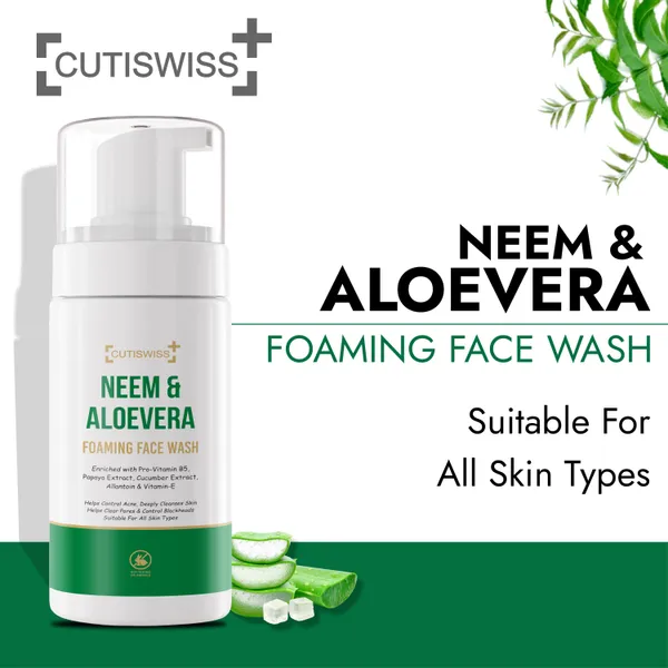 Neem_&_Aloe_Vera_Foaming_Facewash_|_Contains_Neem_Leaf_Extract,_Aloe_Vera_Extract,_Vitamin_E,_Pro-Vitamin_B5_(D-Panthenol),_Papaya_Extract,_Cucumber_Extract_&_Allantoin_|_Designed_To_Cleanse,_Purify,_And_Nourish_The_Skin_|_Ideal_For_Daily_Use_To_Maintain_Clear,_Refreshed_&_Radiant_Skin_|_Addresses_Common_Issues_Like_Acne,_Dullness,_And_Irritation_|_150_Ml