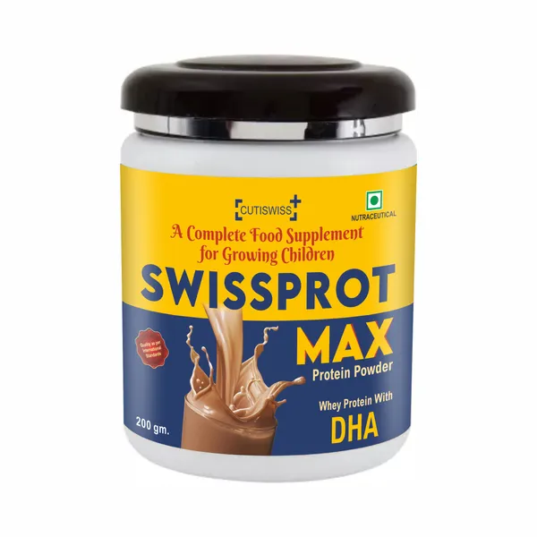 Swissprot_Max_Protein_Powder_|_Overall_Development_Supplement_For_Children_|_Enriched_With_Protein,_Dha,_Multivitamins,_Multiminerals_&_Antioxidants_|_Supports_Growth,_Immunity_&_Brain_Development_|_Delicious_Chocolate_Flavour_|_200_Gm