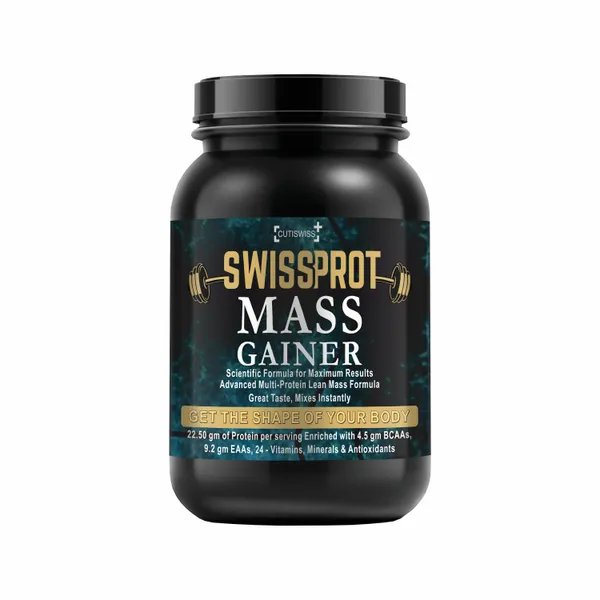 Swissprot_Mass_Gainer_|_Chocolate_Flavour_|_High_Protein_&_Carbohydrate_Formula_For_Fast_Muscle_Gain_|_Protein_&_Carb_Blend_For_Muscle_Growth_|_Gym_Supplement_For_Men_|_Fitness_Nutrition_Powder_|_1000_Gm