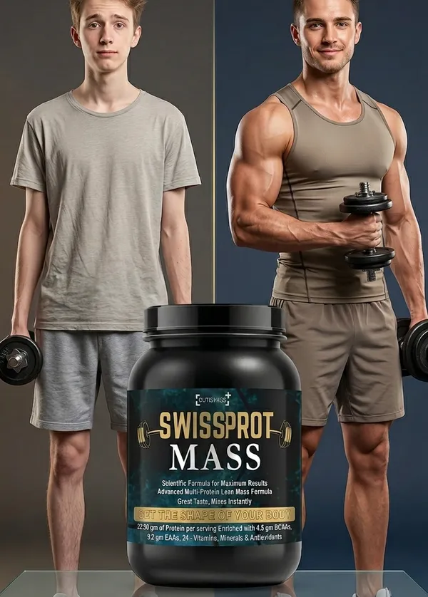 Swissprot_Mass_Gainer_|_Chocolate_Flavour_|_High_Protein_&_Carbohydrate_Formula_For_Fast_Muscle_Gain_|_Protein_&_Carb_Blend_For_Muscle_Growth_|_Gym_Supplement_For_Men_|_Fitness_Nutrition_Powder_|_1000_Gm