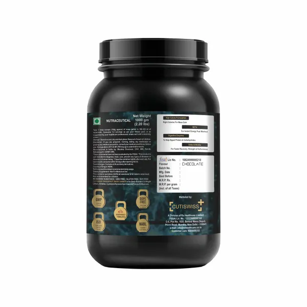 Swissprot_Mass_Gainer_|_Chocolate_Flavour_|_High_Protein_&_Carbohydrate_Formula_For_Fast_Muscle_Gain_|_Protein_&_Carb_Blend_For_Muscle_Growth_|_Gym_Supplement_For_Men_|_Fitness_Nutrition_Powder_|_1000_Gm