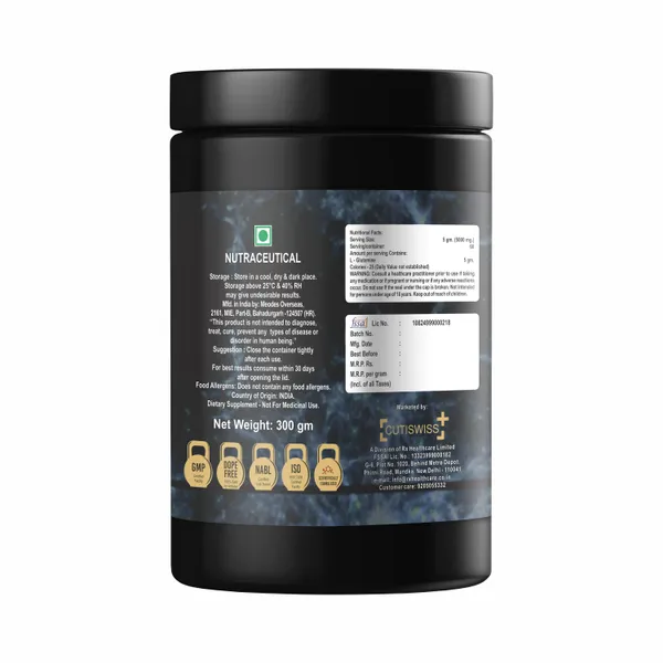Swissprot_L-Glutamine_Powder_|_Unflavoured_|_Amino_Acid_Supplement_|_Supports_Muscle_Recovery,_Gut_Health_&_Immunity_|_For_Faster_Muscle_Recovery,_Reduces_Fatigue_&_Aids_Performance_|_Post_Workout_Supplement_For_Men_|_300G