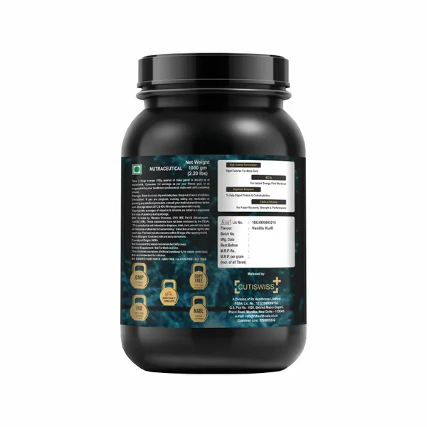 Swissprot_Mass_Gainer_|_Vanilla_Kulfi_Flavour_|_High_Protein_&_Carbohydrate_Formula_For_Fast_Muscle_Gain_|_Protein_&_Carb_Blend_For_Muscle_Growth_|_Gym_Supplement_For_Men_|_Fitness_Nutrition_Powder_|_1000_Gm