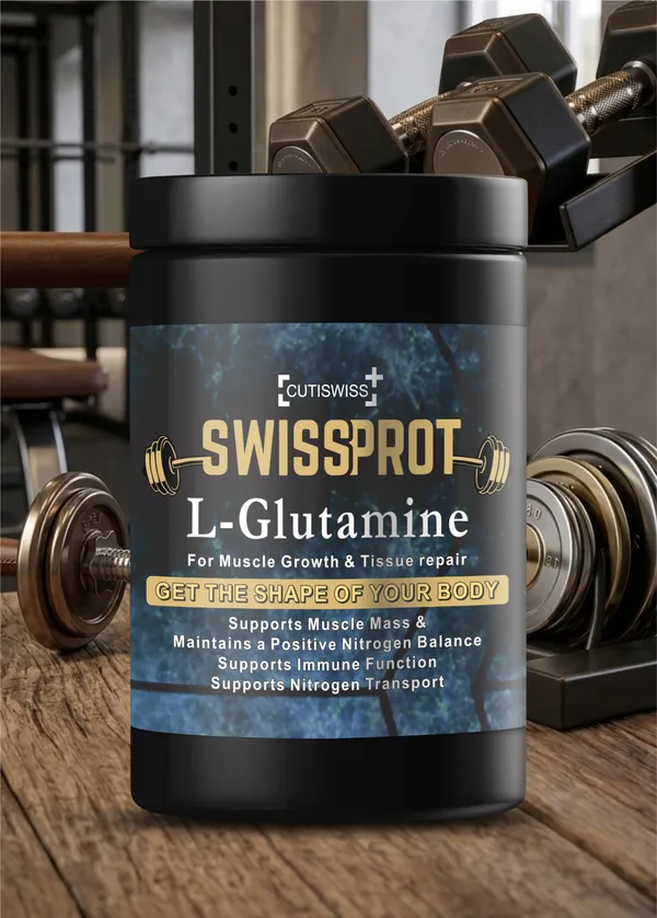 Swissprot_L-Glutamine_Powder_|_Unflavoured_|_Amino_Acid_Supplement_|_Supports_Muscle_Recovery,_Gut_Health_&_Immunity_|_For_Faster_Muscle_Recovery,_Reduces_Fatigue_&_Aids_Performance_|_Post_Workout_Supplement_For_Men_|_300G