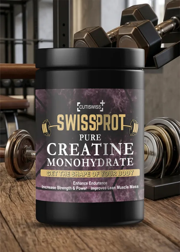 Swissprot_Creatine_Monohydrate_Powder_|_Unflavoured_|_Micronized_Creatine_Supplement_For_Strength,_Power,_Muscle_Growth_&_Performance_|_Pre_&_Post_Workout_|_Gym_Supplement_For_Men_|_300G