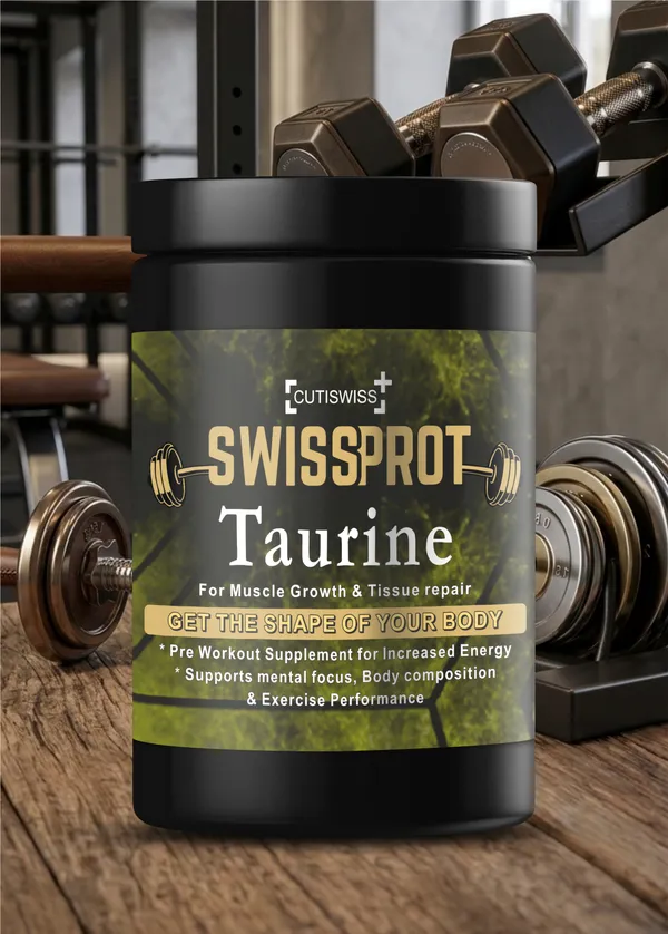 Swissprot_Taurine_Powder_|_Unflavoured_|_Amino_Acid_Supplement_For_Energy,_Stamina_&_Hydration_|_Supports_Energy,_Endurance_&_Workout_Performance_|_Fitness_Supplement_|_Pre_&_Intra_Workout_Support_For_Men_|_300G