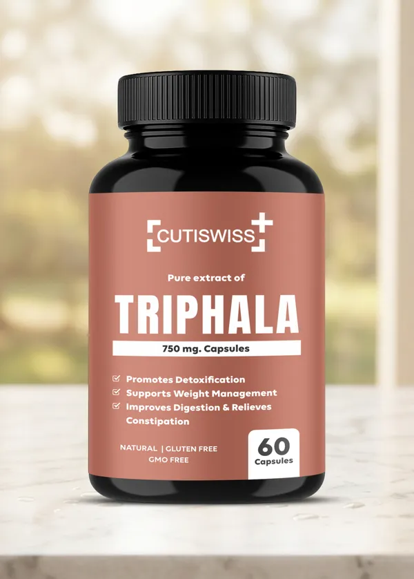 Cutiswss_Triphala_Capsules_|_750_mg_|_Promotes_Digestion,_Colon_Cleanse_&_Overall_Health_|_Detox_Cleanse_|_Supports_Gut_Health_&_Immunity_Booster_|_Natural_Ayurvedic_Herbal_Supplement_|_Daily_Supplement_for_Overall_Wellness_|_Supplement_for_Men_&_Women_|_Pack_of_60_Capsules