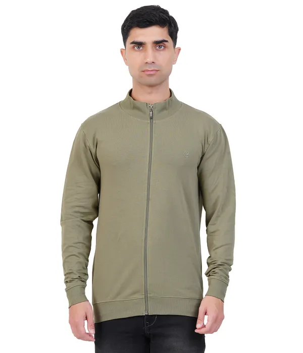 Olive_Green_High_Neck_Zipper