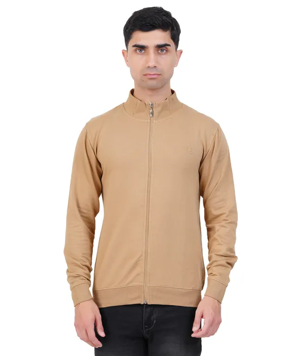 Khaki_High_Neck_Zipper