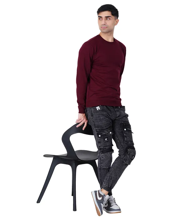 Maroon_Wine_Plain_Sweatshirt