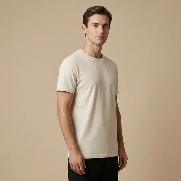 Cream_Pima_Cotton_Interlocked_Crew_Neck