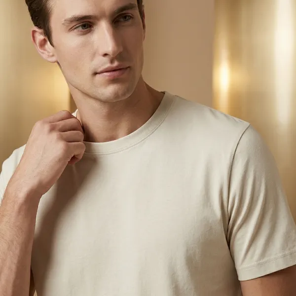 Cream_Pima_Cotton_Interlocked_Crew_Neck