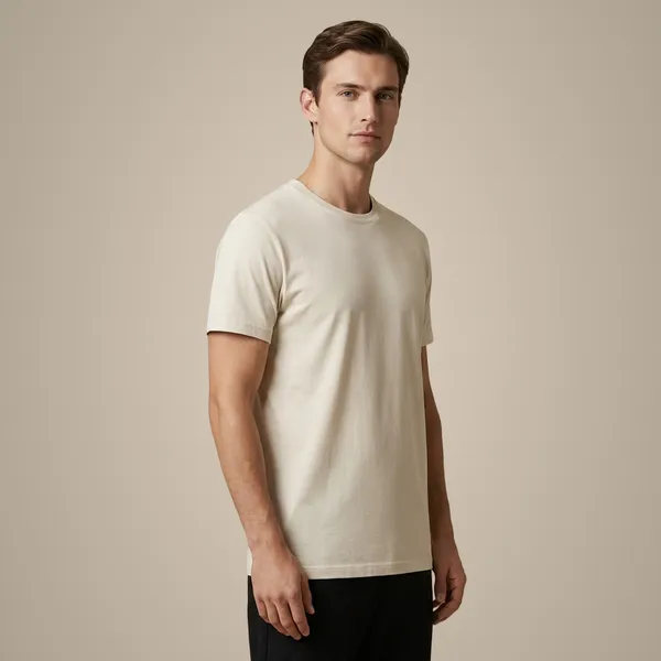 Cream_Pima_Cotton_Interlocked_Crew_Neck