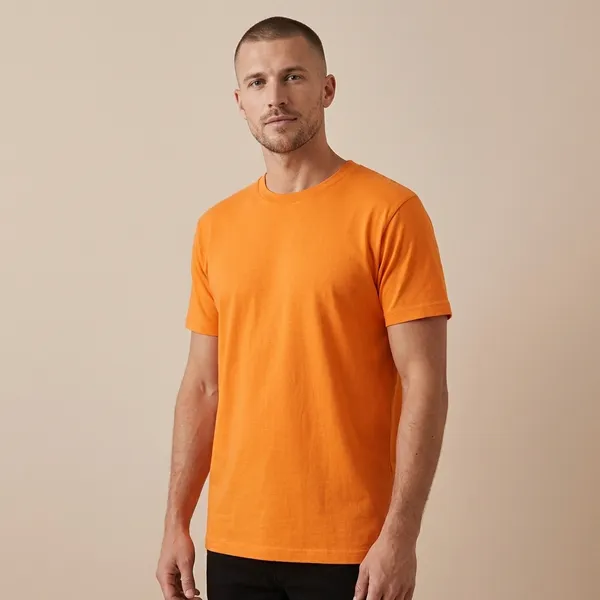 Orange_Pima_Cotton_Interlocked_Crew_Neck