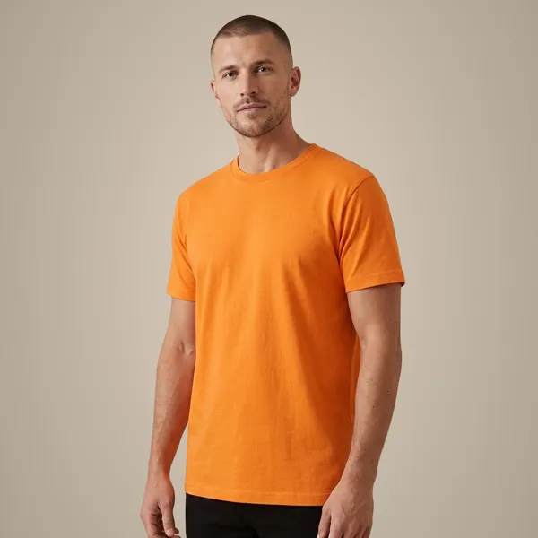 Orange_Pima_Cotton_Interlocked_Crew_Neck