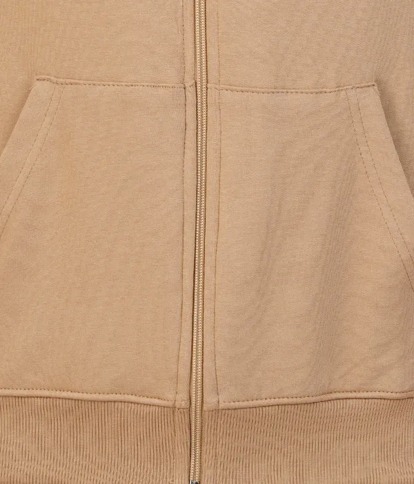 Khaki_Zipper_Hoodie