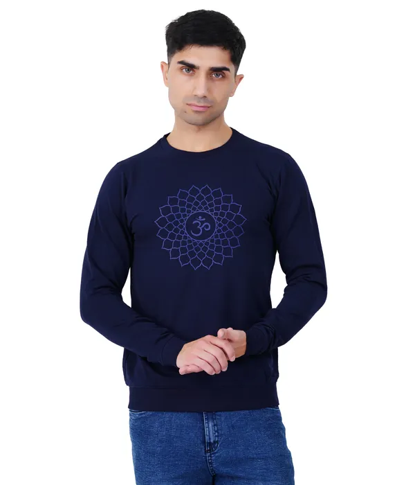 Om_Printed_Navy_Blue_Sweatshirt