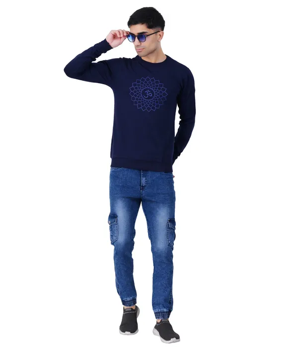 Om_Printed_Navy_Blue_Sweatshirt